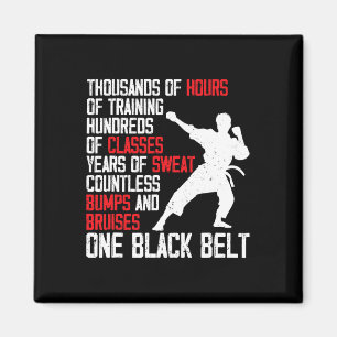 Aimant Ceinture noire de taekwondo drôle de karaté judo a