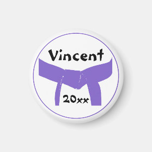 Aimant Ceinture violette des arts martiaux