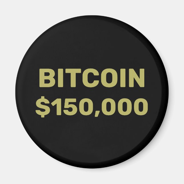 Aimant Célébration de Bitcoin à 150000 (Devant)