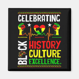 Aimant Célébration de la culture noire d'excellence homme