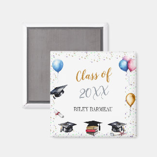 Aimant Célébration de la graduation de l'aquarelle