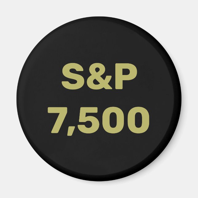 Aimant Célébration de l'indice boursier S&P 7 500 (Devant)