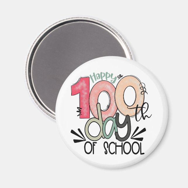 Aimant célébration des 100 jours d'école (Recto/Verso)