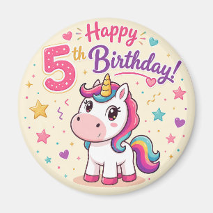 Aimant Célébration des 5 ans de la Licorne Magique