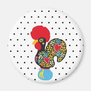 Aimant Célèbre coq de Barcelos Nr 06 - Pois