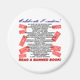 Aimant Célébrez la liberté ! Lisez un livre INTERDIT