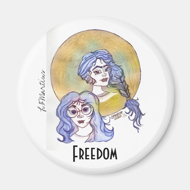 Aimant Célébrons les femmes fortes - Liberté (Devant)
