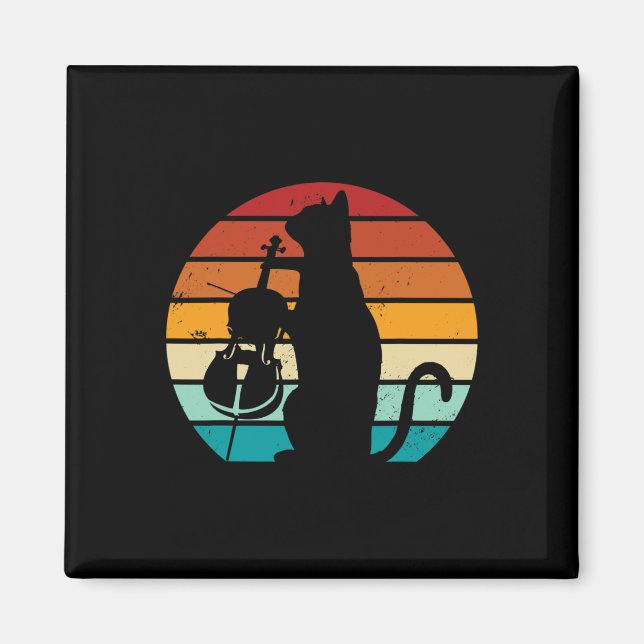 Aimant Cello Chat Mème Offensive Mèmes Drôle Amour Chat (Devant)