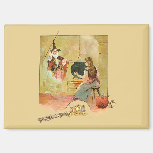 Aimant Cendrillon et sa marraine fée (Recto)