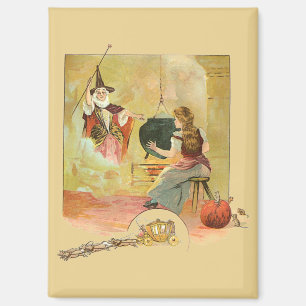 Aimant Cendrillon et sa marraine fée 