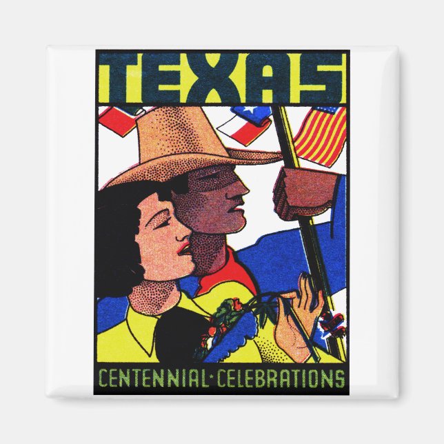 Aimant Centenaire du Texas 1936 (Devant)