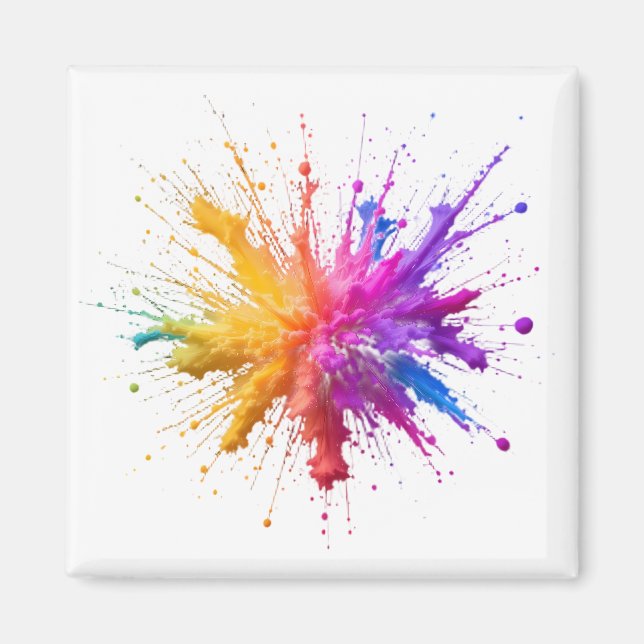 Aimant Central Burst of Vibrant Colorful Powders (Devant)