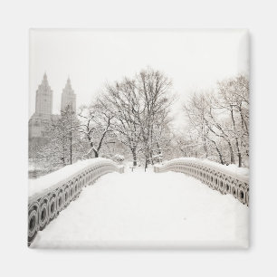 Aimant Central Park Winter Romance - Pont Bow
