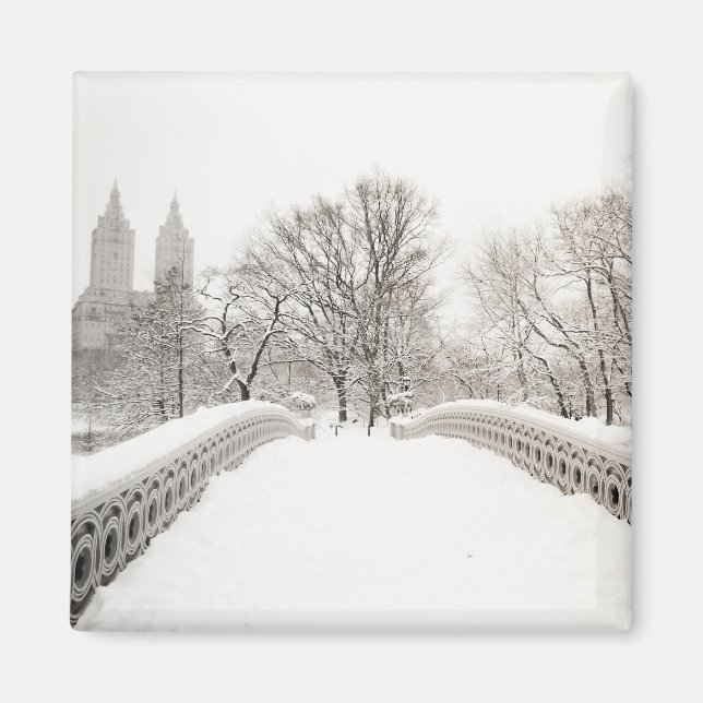 Aimant Central Park Winter Romance - Pont Bow (Devant)