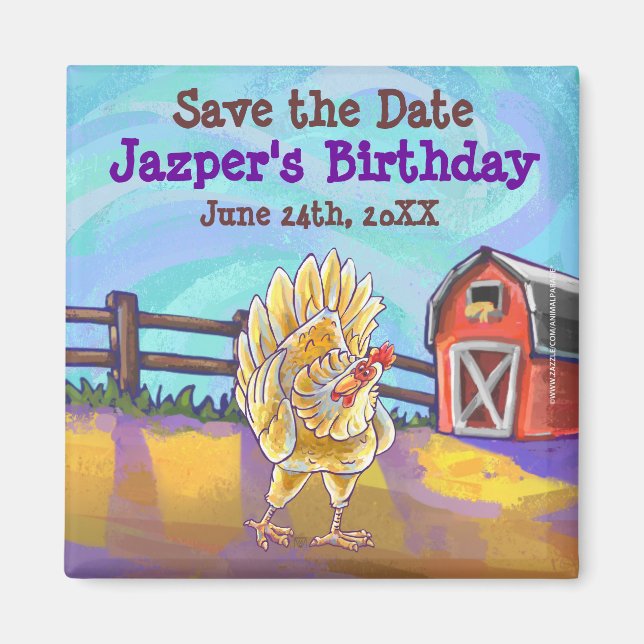 Aimant Centre de fête au poulet (Devant)