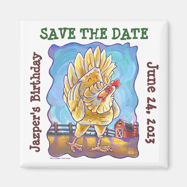 Aimant Centre de fête au poulet (Devant)