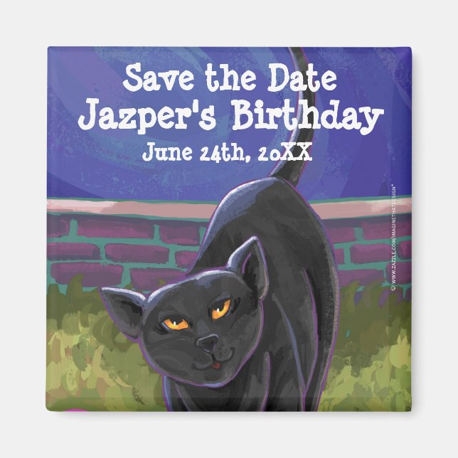 Aimant Centre de fête Black Cat (Devant)