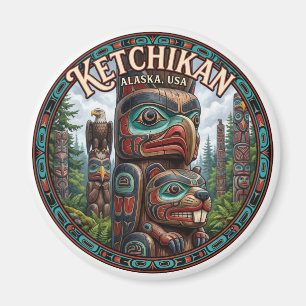 Aimant Centre de l'héritage totem Ketchikan Alaska