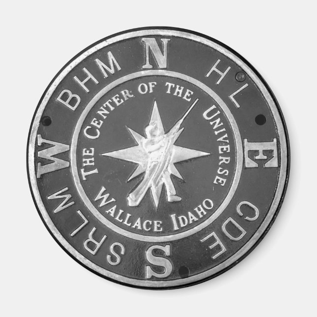 Aimant Centre de l'Univers à Wallace Idaho (Devant)