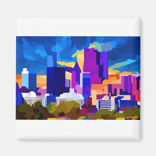 Aimant Centre-ville Atlanta Georgia Skyline à Sunset