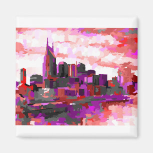 Aimant Centre-ville de Nashville Tennessee Skyline