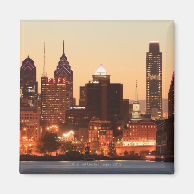 Aimant Centre-ville de Philadelphie, Pennsylvanie au couc (Devant)