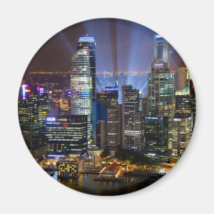 Aimant Centre-ville de Singapour la nuit