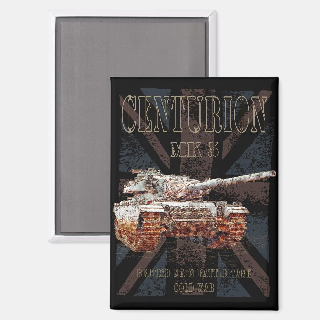 Aimant Centurion MK 5 MBT. Batterie principale britanniqu (Recto/Verso)