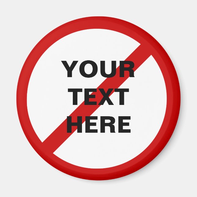 Aimant Cercle anti-Modèle avec slash (Devant)