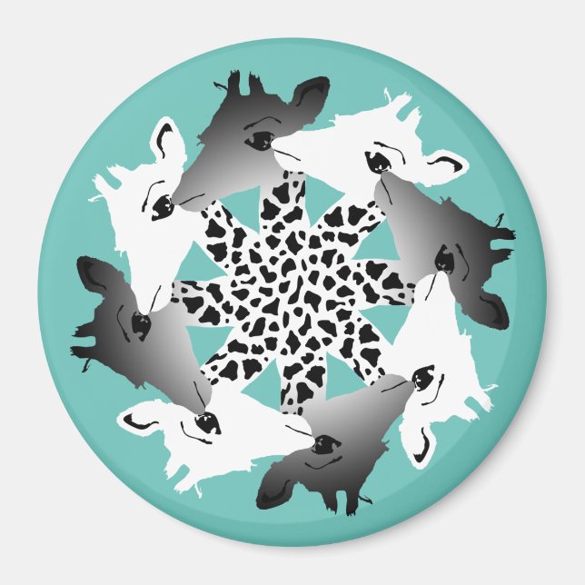 Aimant cercle d'aimant girafes (Devant)