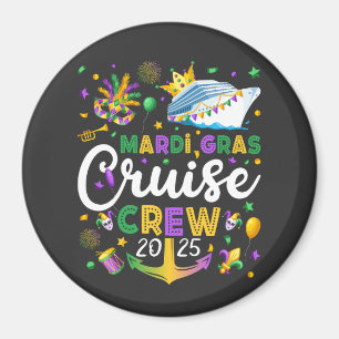 Aimant Cercle de correspondance Mardi Gras Cruise Crew 20
