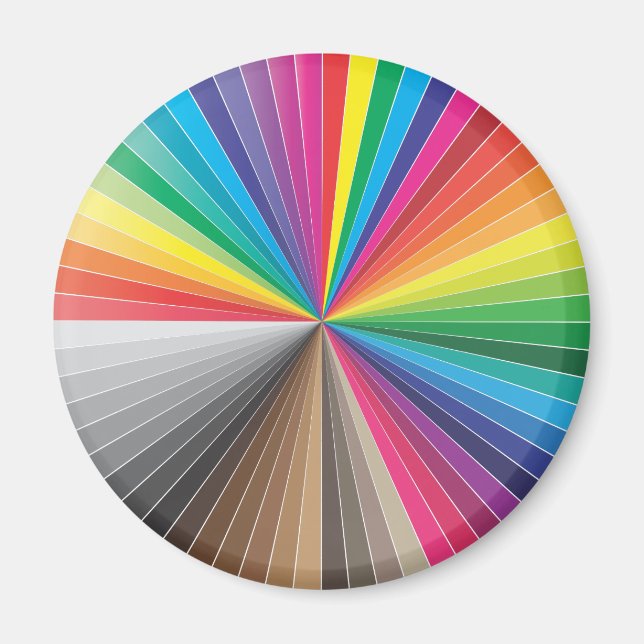 Aimant cercle de nuances de couleurs (Devant)
