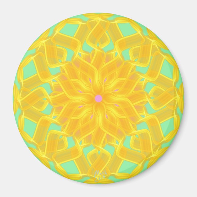 Aimant Cercle d'or par fleur électrique (Devant)