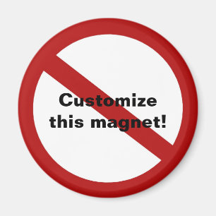 Aimant Cercle fait sur commande avec la barre oblique