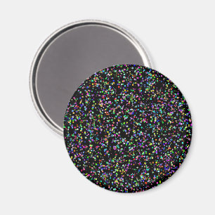 Aimant Cercles colorés bulles sur motif unique noir