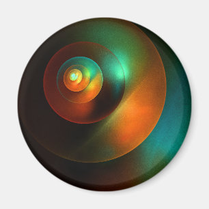 Aimant Cercles colorés Motif d'art Abstrait moderne #18