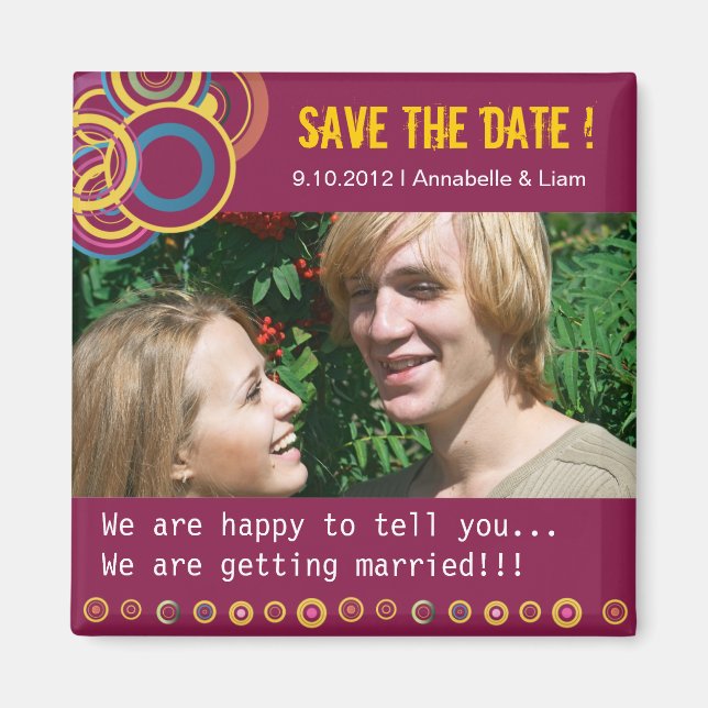 Aimant Cercles de décoration -5 (Devant)