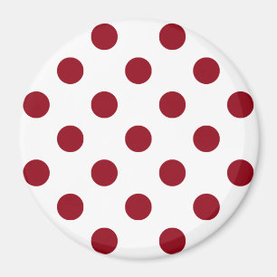 Aimant Cercles de points rouges carmin