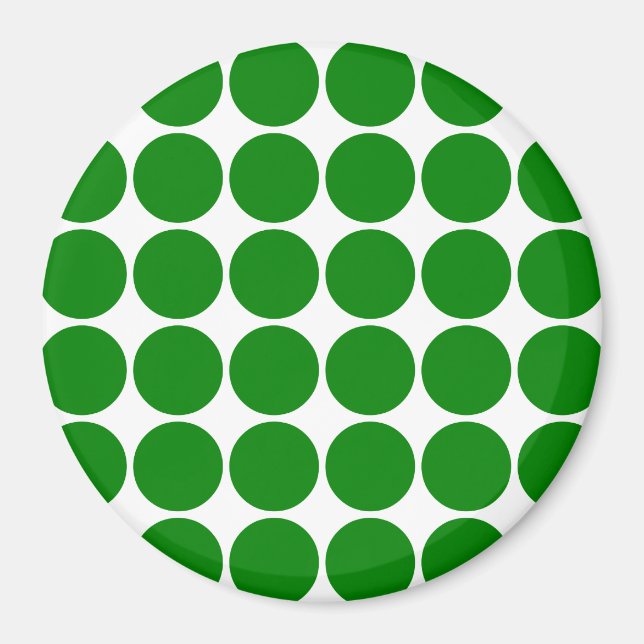 Aimant Cercles et points de points Polka : Pois verts (Devant)
