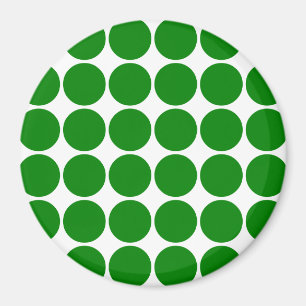 Aimant Cercles et taches de point de polka : Pois vert