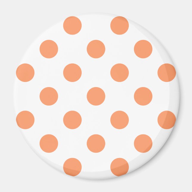 Aimant Cercles Pois orange de Tangérine (Devant)