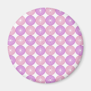 Aimant Cercles rose et violet motif