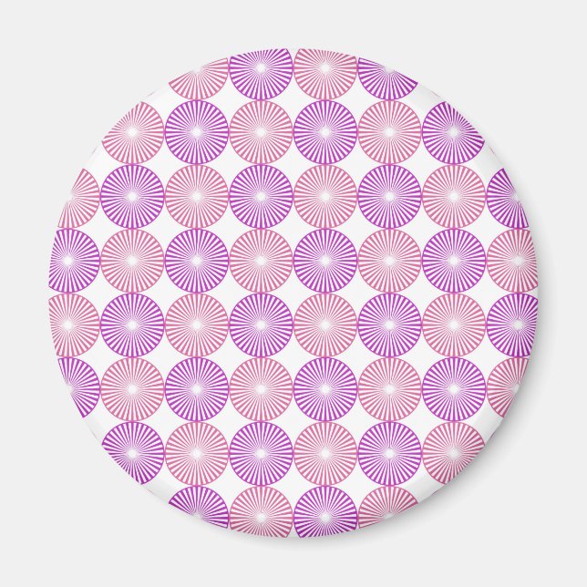 Aimant Cercles rose et violet motif (Devant)
