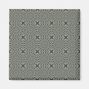 Aimant Cercles Turquoises et gris du chameau Motif de mos