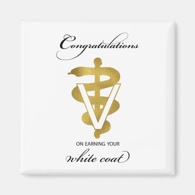 Aimant Cérémonie de blouse vétérinaire (Devant)