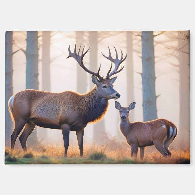 Aimant Cerf Animal Nature Faune Affection Prévenance (Recto)