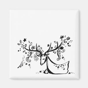 Aimant Cerfs communs d'arbre