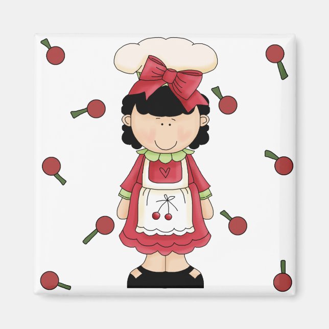 Aimant cerise fille (Devant)