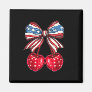 Aimant Cerisier américain Coquette Nœud Patriotique Drape
