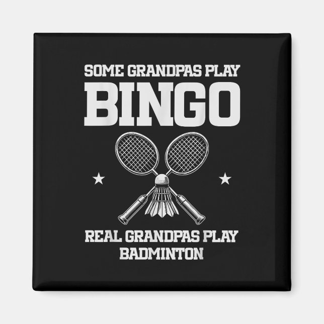 Aimant Certains grands-pères jouent au bingo de vrais gra (Devant)